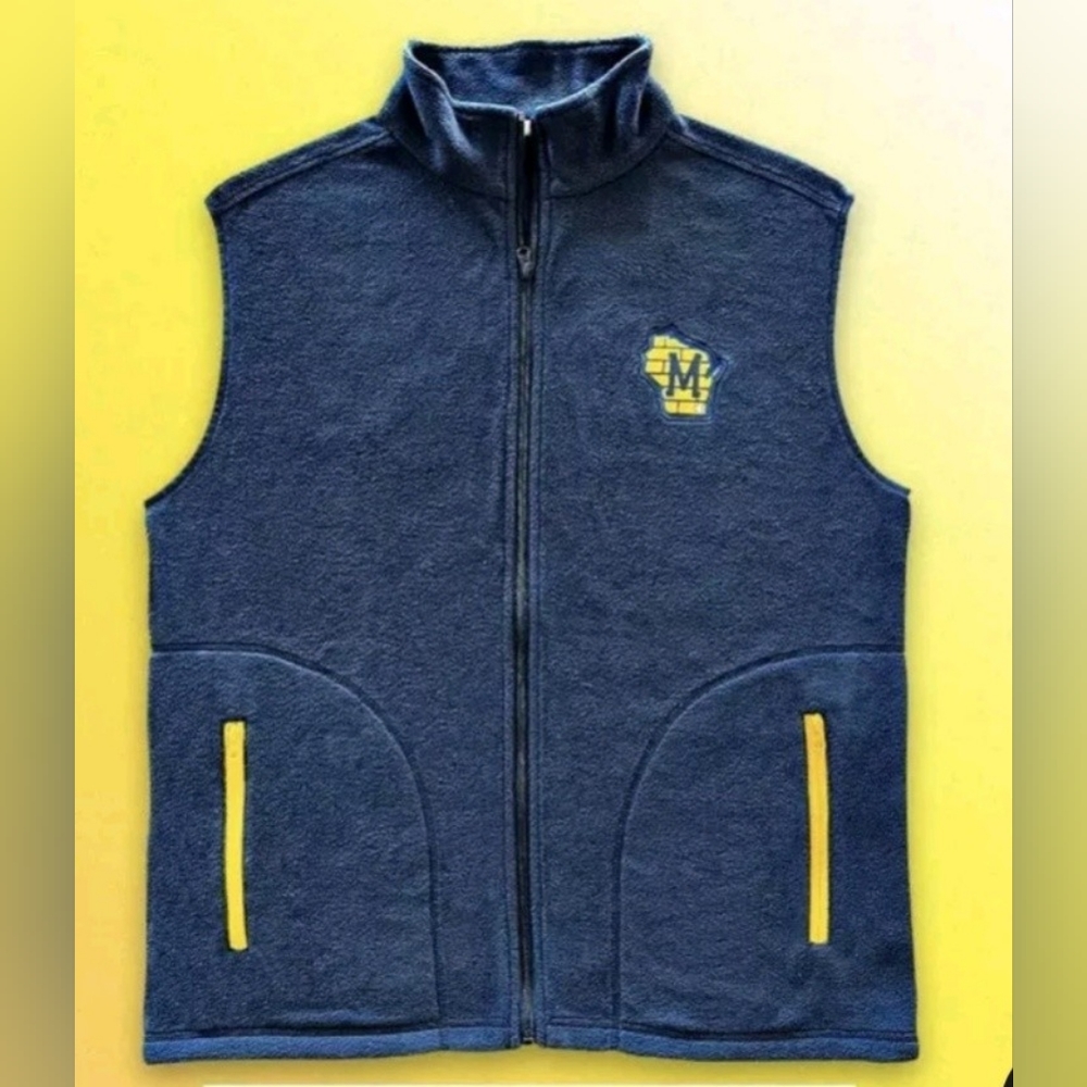 Milwaukee Brewers Fleece Vest SGA adult size XL MLB PREOWNED